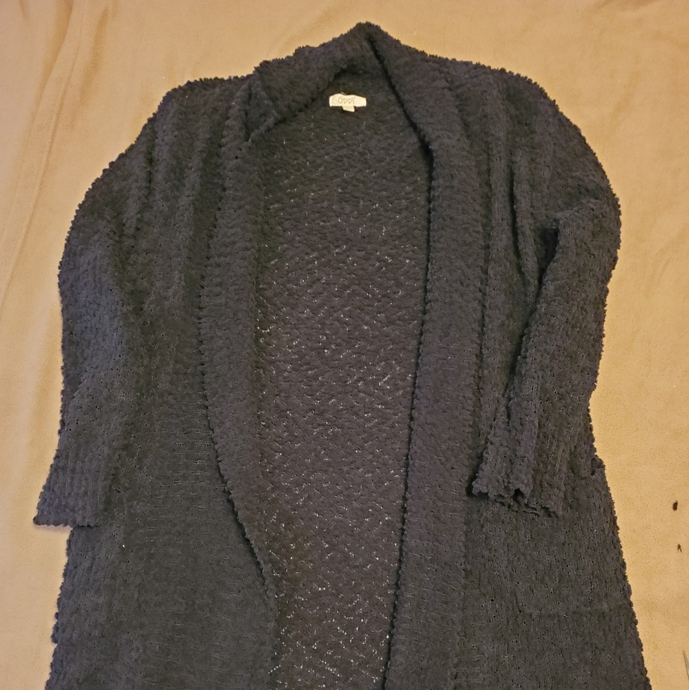 Black popcorn cardigan